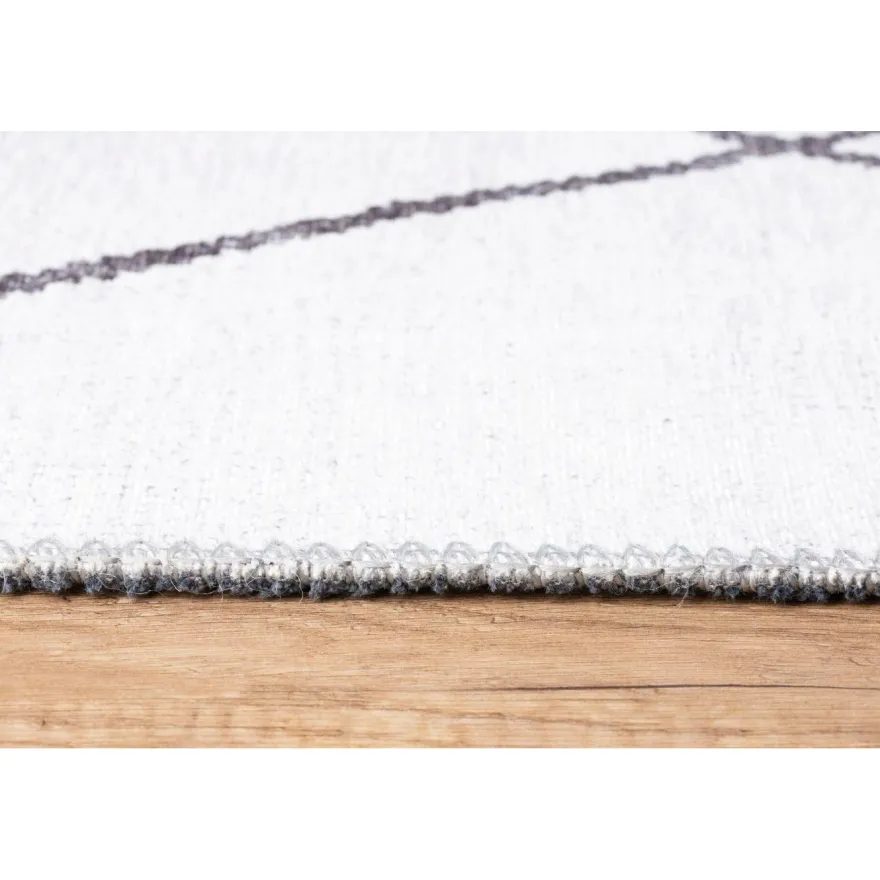 Matto Linento Soul Chenille, 150x230cm, valkoinen/musta