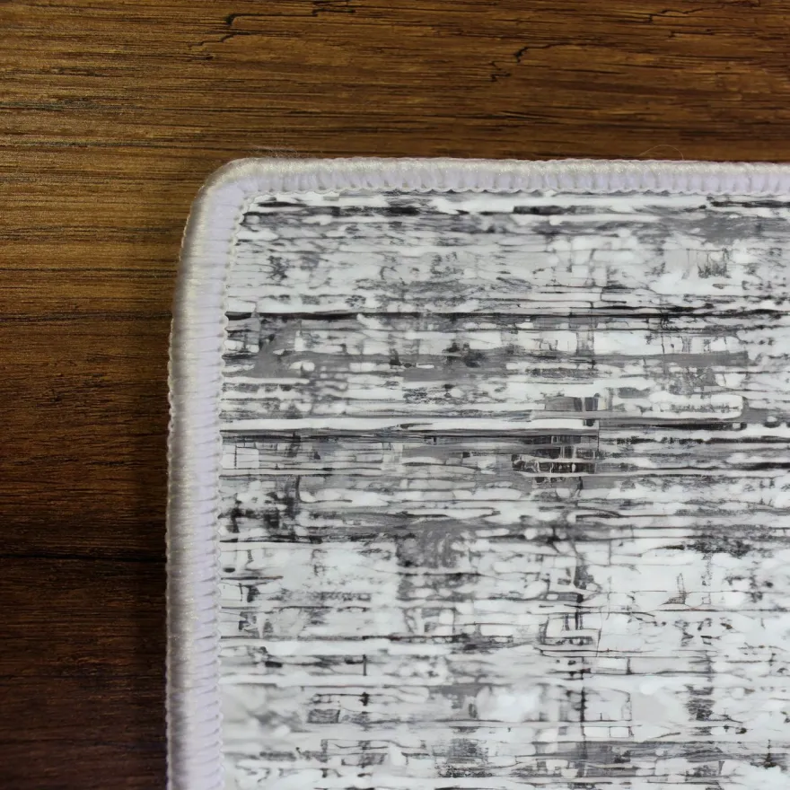 Matto Linento Wookece319, 100x150cm, valkoinen/harmaa