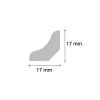 Mattolista 17x17x2400mm, MDF, valkoinen, laminaatille ja parketille
