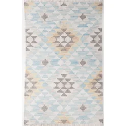 Matto Tom Tailor Vintage Check Kelim, turkoosi, eri kokoja