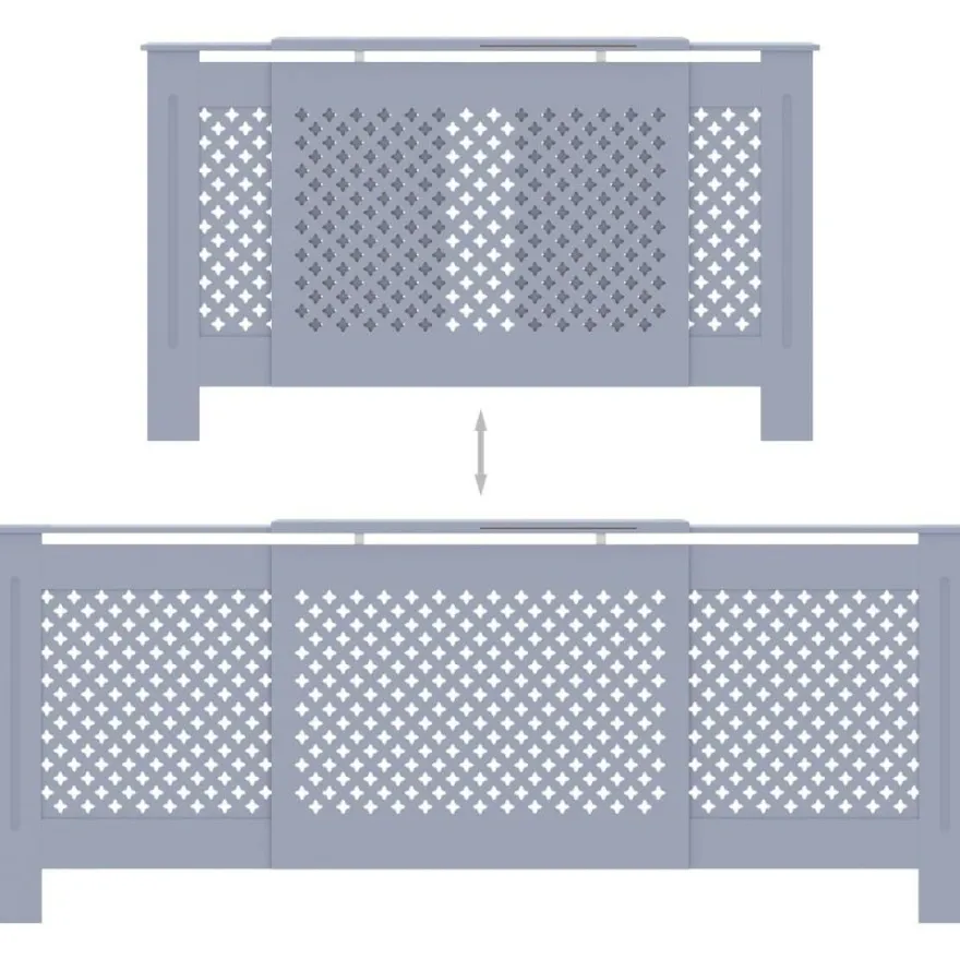 Mdf lämpöpatterin suoja harmaa 205 cm