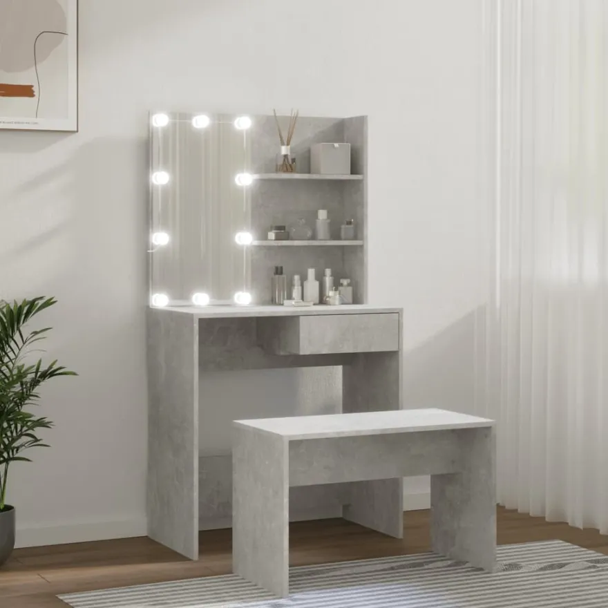 Meikkipöytäsarja, LED-valoilla, eri värejä ja kokoja (15600)