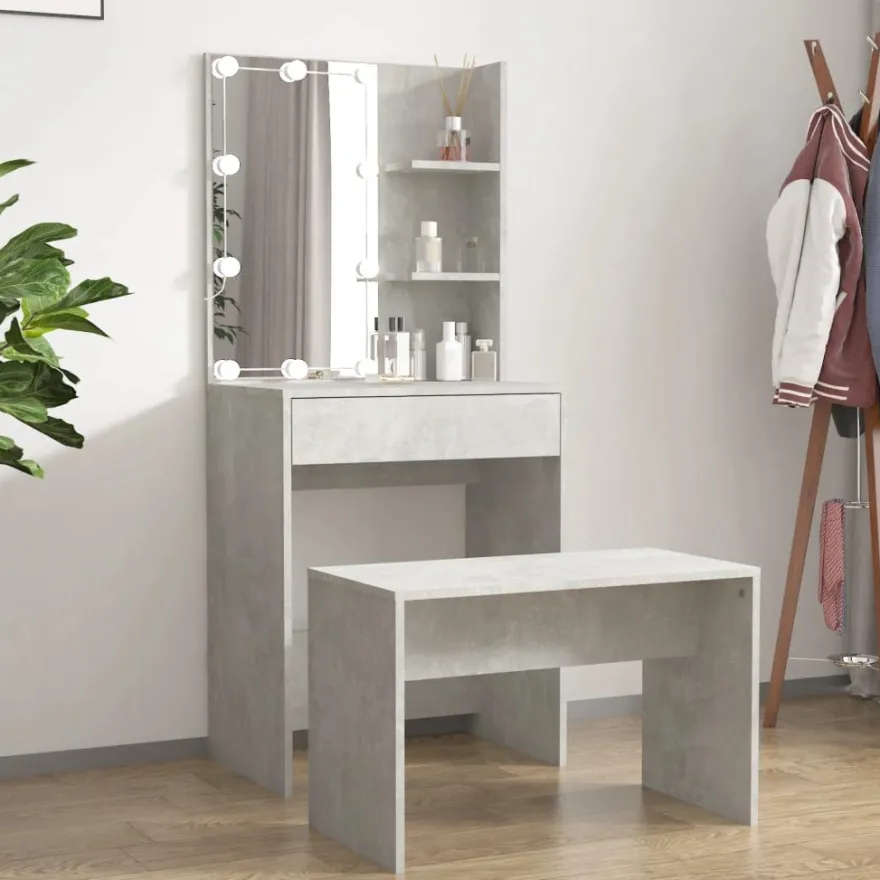 Meikkipöytäsarja, LED-valoilla, eri värejä ja kokoja (15600)