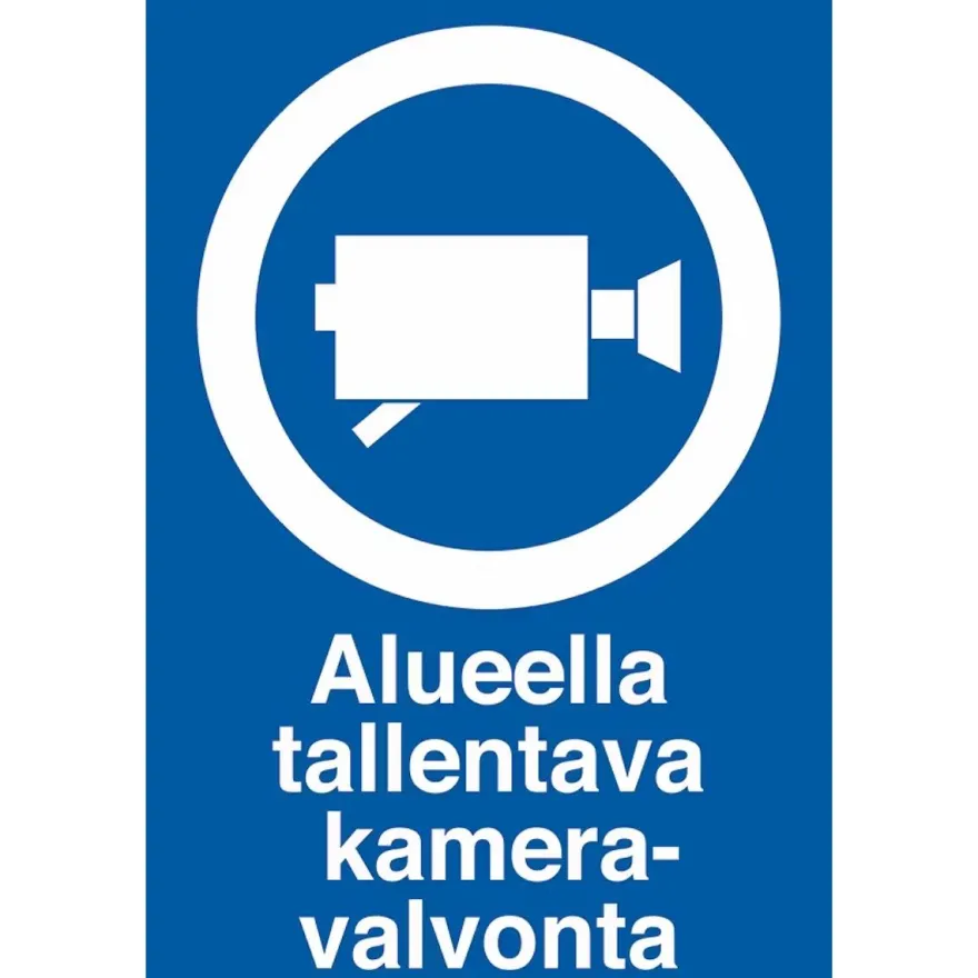Merkintäkilpi "Tallentava kameravalvonta", 20x30cm