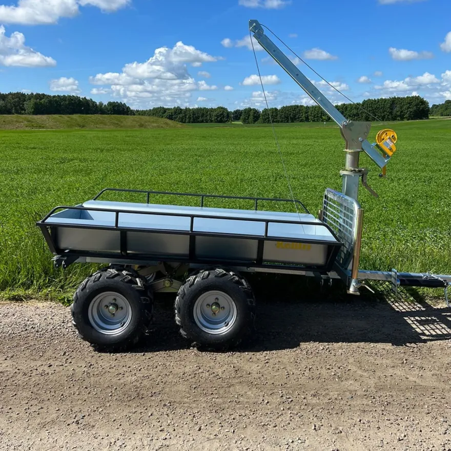 Metsäkärry ATV Kellfri, nostimella ja lavalla