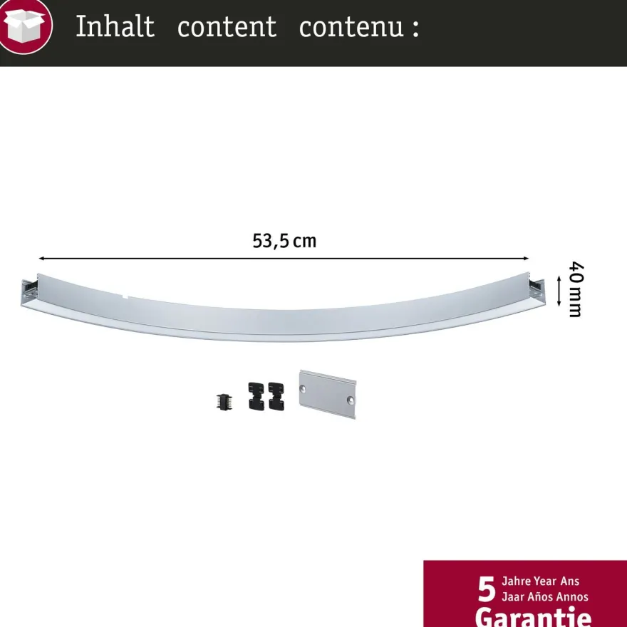 Modulaarinen LED-profiilivalaisin Paulmann Linion Light Channel Zigbee kaareva 24V 2x6.5W 3000K