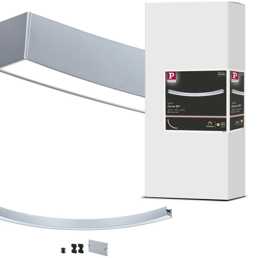 Modulaarinen LED-profiilivalaisin Paulmann Linion Light Channel Zigbee kaareva 24V 2x6.5W 3000K