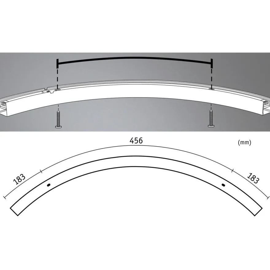Modulaarinen LED-profiilivalaisin Paulmann Linion Light Channel Zigbee kaareva 24V 2x6.5W 3000K