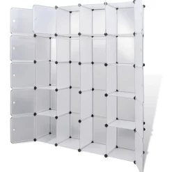 Moduulikaappi 14 lokeroa 37 x 146 x 180,5 cm valkoinen