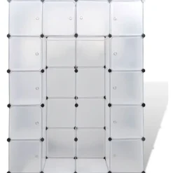 Moduulikaappi 14 lokeroa 37 x 146 x 180,5 cm valkoinen