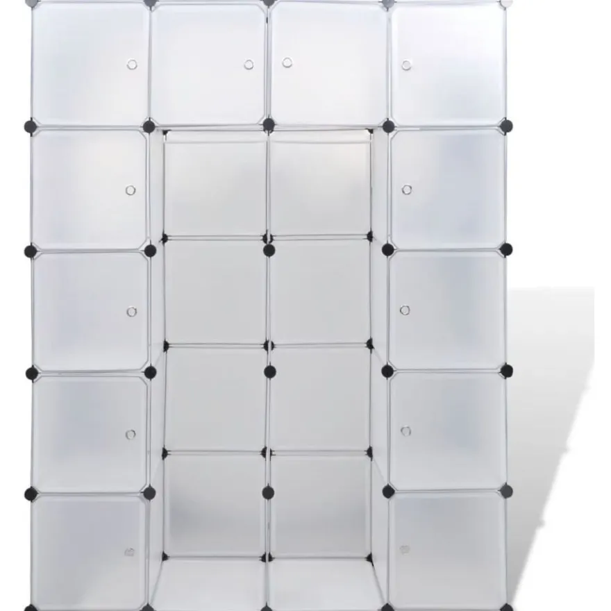 Moduulikaappi 14 lokeroa 37 x 146 x 180,5 cm valkoinen