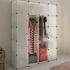 Moduulikaappi 14 lokeroa 37 x 146 x 180,5 cm valkoinen
