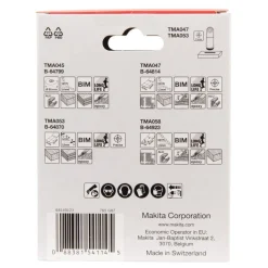 Monitoimityökalun teräsarja Makita B-67480, Starlock, 4 terää, bimetal