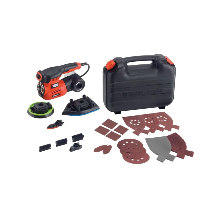 Multihiomakone Black+Decker KA280K Autoselect, 22W + 18 tarviketta, salkku