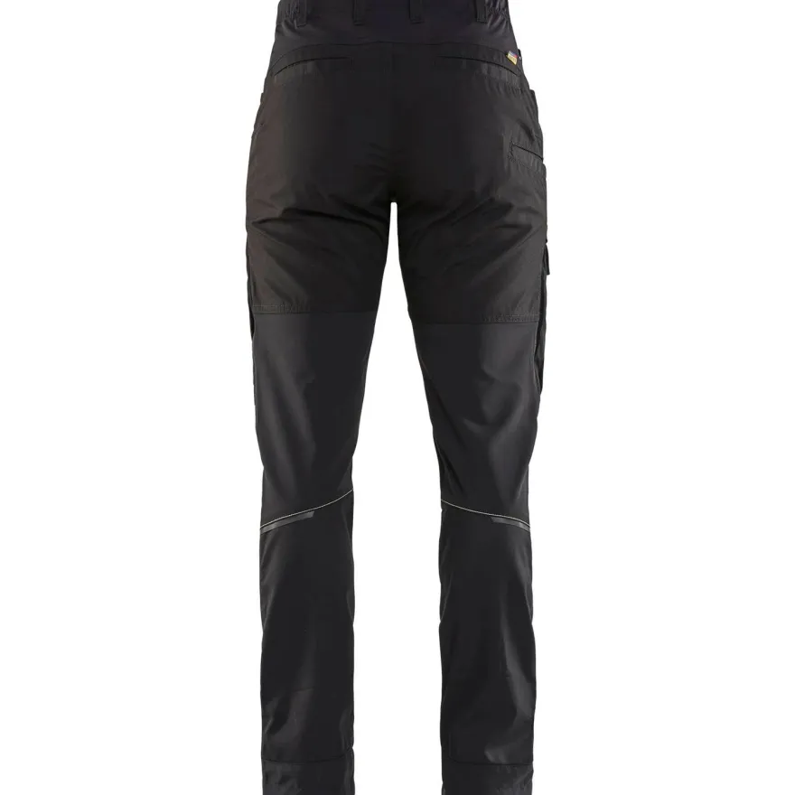Naisten housut Blåkläder 7166 Stretch, musta/punainen