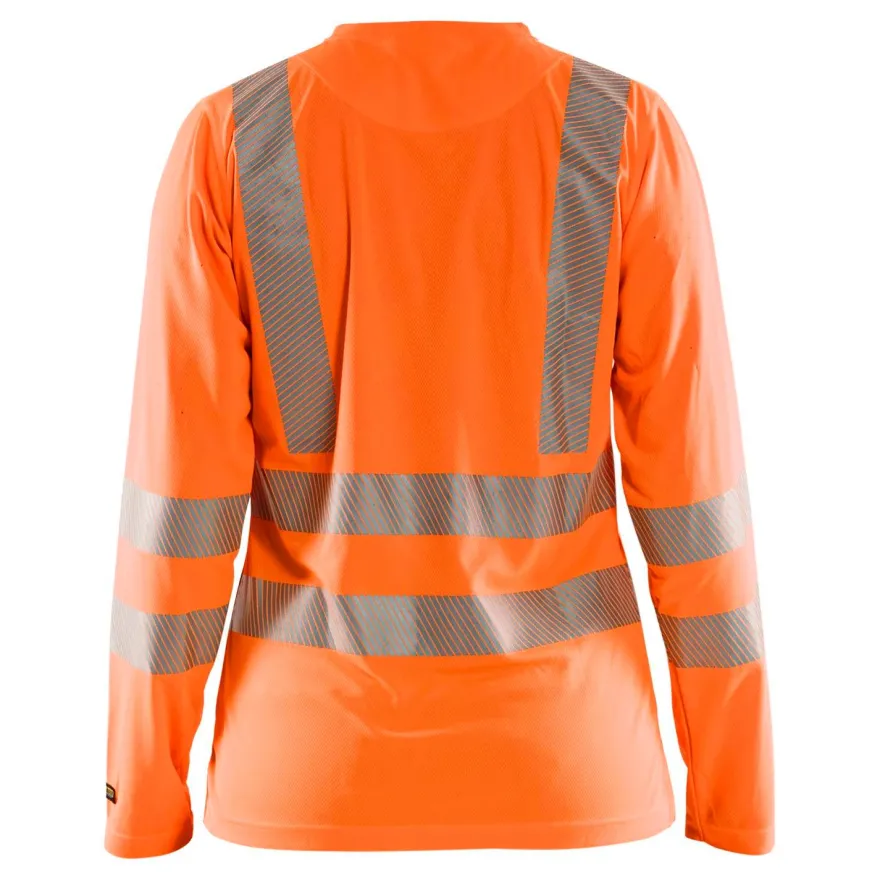 Naisten pitkähihainen t-paita Blåkläder 3485 Highvis, huomio-oranssi