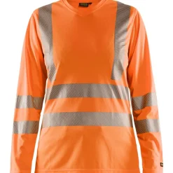 Naisten pitkähihainen t-paita Blåkläder 3485 Highvis, huomio-oranssi