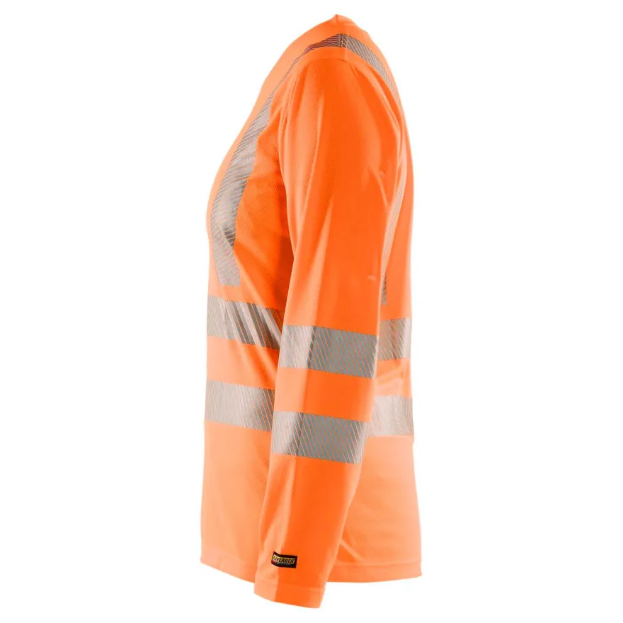 Naisten pitkähihainen t-paita Blåkläder 3485 Highvis, huomio-oranssi