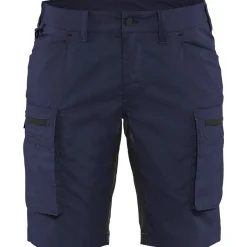 Naisten shortsit Blåkläder 7149 Stretch, mariininsininen/musta