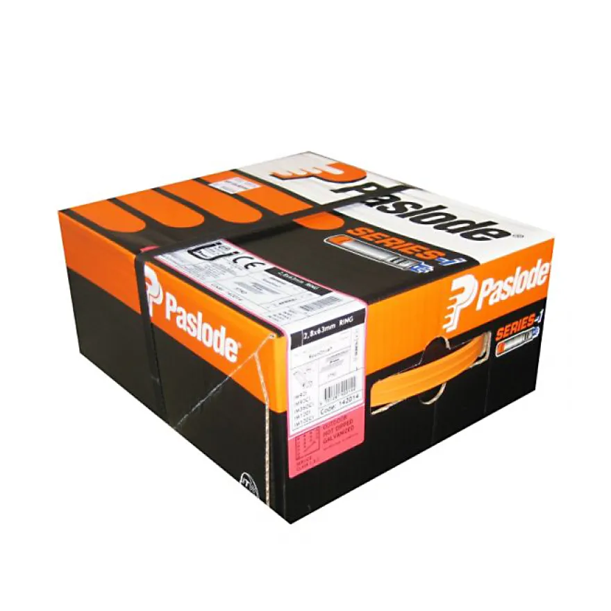 Naulakaasupakkaus Paslode RounDrive IM90- ja IM100-naulaimiin 63X2,8 kuumasinkitty kampa 3750 kpl/pkt
