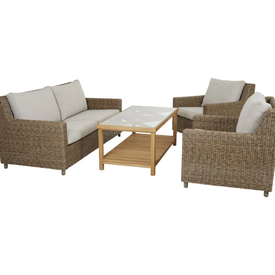 Nojatuoli Brafab Sandkorn, ruskea/beige