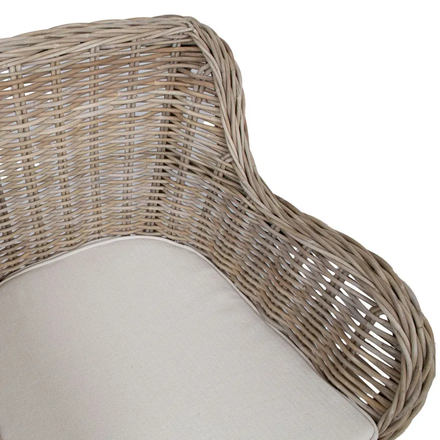 Nojatuoli Home4You Katalina 62x62x83cm, luonnonrottinki