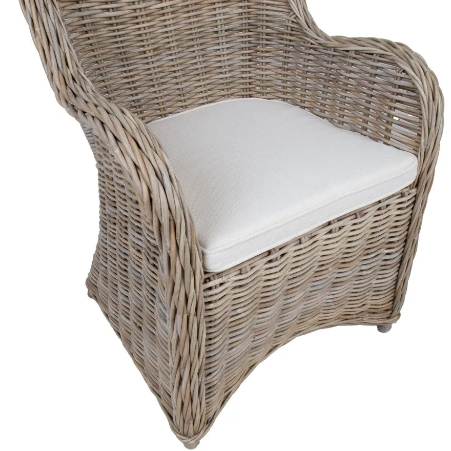 Nojatuoli Home4You Katalina 62x62x83cm, luonnonrottinki