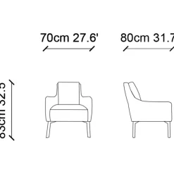 Nojatuoli Linento Furniture Nena, vaaleanharmaa