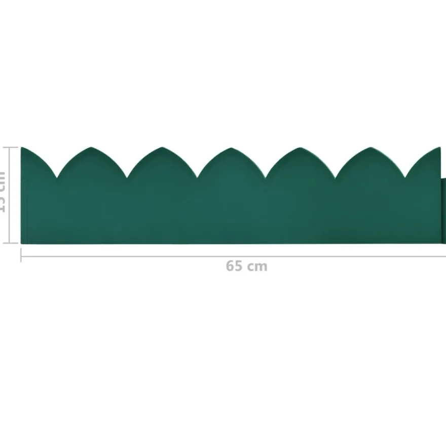 Nurmikonreunukset 10 kpl 65x15 cm PP vihreä