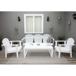 Oleskeluryhmä Baltic Garden Kungshamn 5-istuttava valkoinen