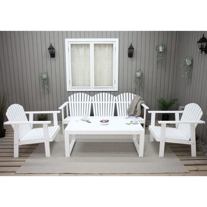 Oleskeluryhmä Baltic Garden Kungshamn 5-istuttava valkoinen