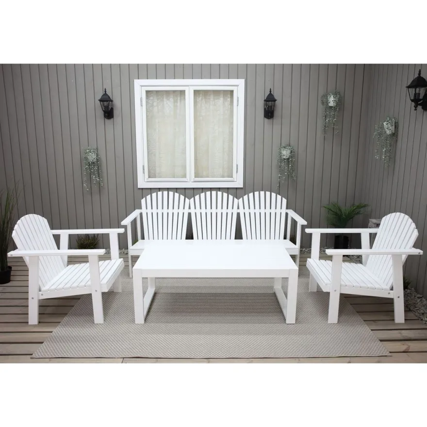 Oleskeluryhmä Baltic Garden Kungshamn 5-istuttava valkoinen