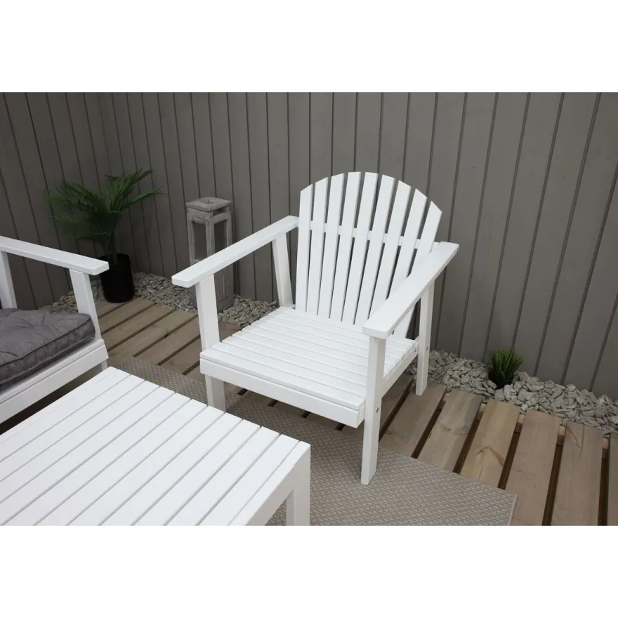 Oleskeluryhmä Baltic Garden Kungshamn 5-istuttava valkoinen