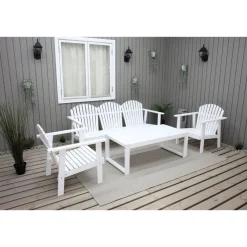 Oleskeluryhmä Baltic Garden Kungshamn 5-istuttava valkoinen