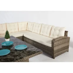 Oleskeluryhmä Linento Garden Lagodya, 8-istuttava, beige
