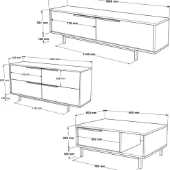 Olohuoneen huonekalusetti Linento Furniture ON20