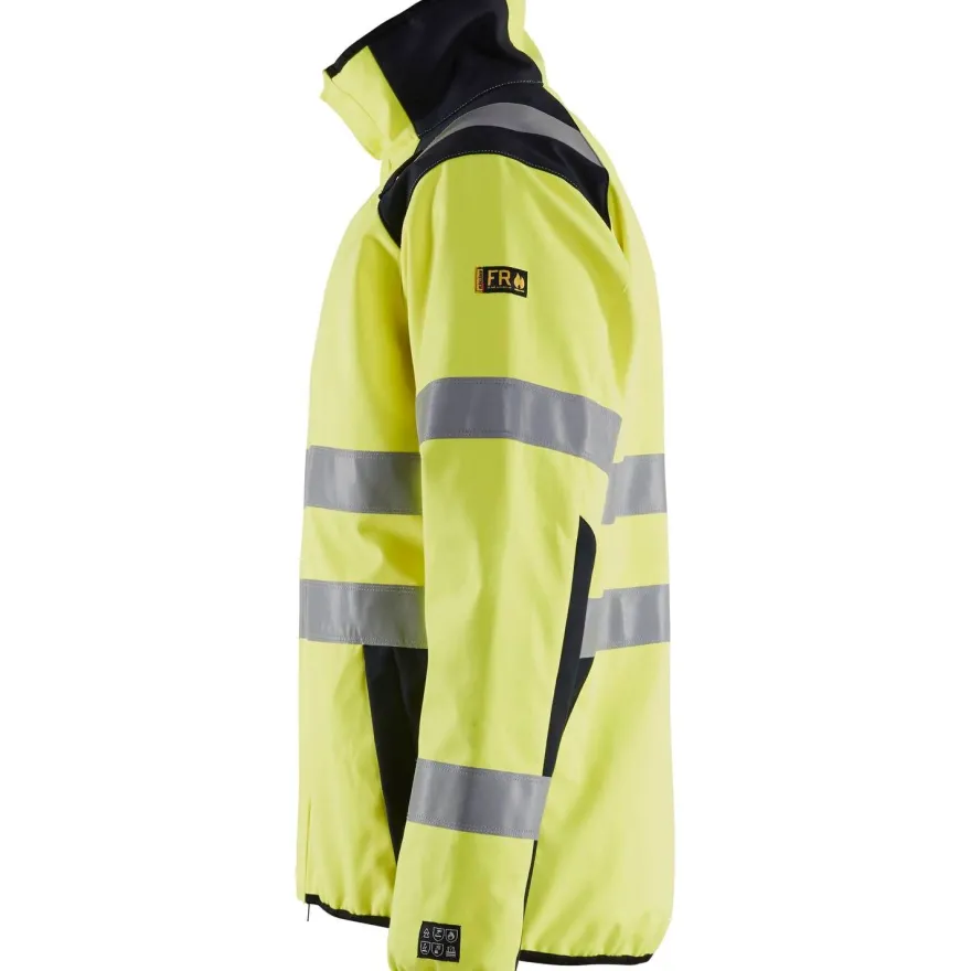 Palosuojattu softshell-takki Blåkläder 4948 Multinorm, huomiokeltainen/sininen