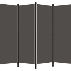 4-paneelinen tilanjakaja, antrasiitti, 200x180 cm