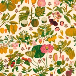 Paneelitapetti Mindthegap Asian fruits and flowers, 1.56x3m, beige