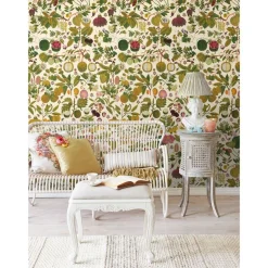 Paneelitapetti Mindthegap Asian fruits and flowers, 1.56x3m, beige