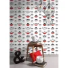 Paneelitapetti Mindthegap Moustache and lips, 1.56x3m