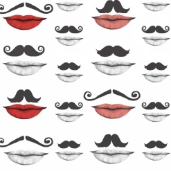 Paneelitapetti Mindthegap Moustache and lips, 1.56x3m