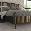 Parisänky Linento Furniture FRN-9008, musta/atlassetri
