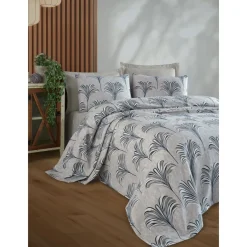 Parivuoteen päiväpeitto + 2 tyynyliinaa Linento Santo, 200x230cm + 50x70cm, sininen