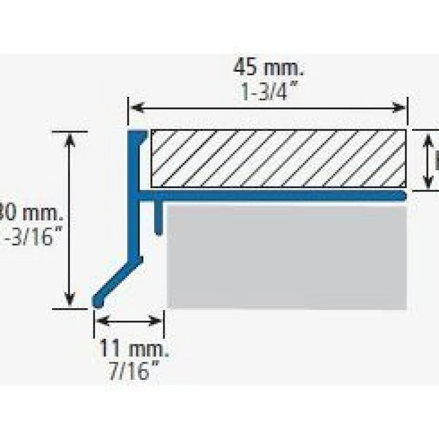 Parvekelistan ulkokulmapala Euroshrink alumiini e-278a 12mm, mattahopea