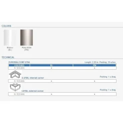 Parvekelistan ulkokulmapala Euroshrink alumiini e-278a 12mm, mattahopea