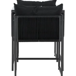 Parvekeryhmä Venture Home Noto, 120x60cm Noto-pöytä + 2 Noto-tuolia, musta
