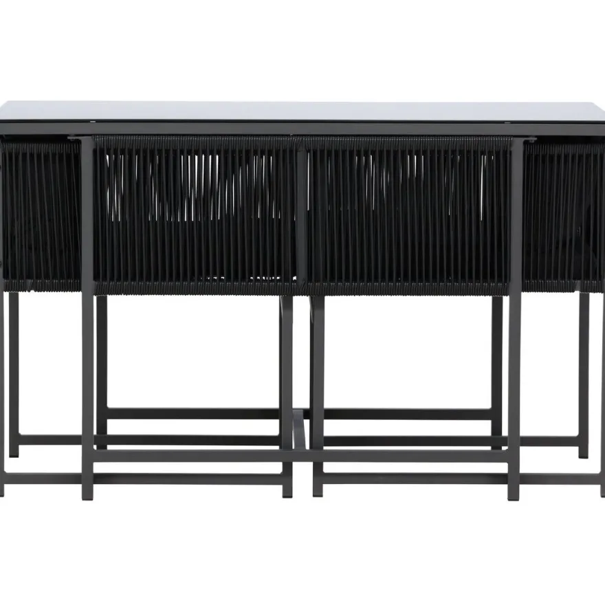 Parvekeryhmä Venture Home Noto, 120x60cm Noto-pöytä + 2 Noto-tuolia, musta
