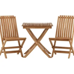 Parvekeryhmä Venture Home, 70x70cm Ghana-taittopöytä + 2 Ghana-taittotuolia