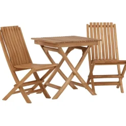 Parvekeryhmä Venture Home, 70x70cm Ghana-taittopöytä + 2 Ghana-taittotuolia